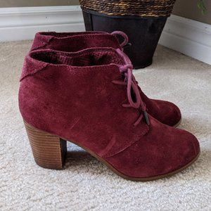 Toms suede ankle booties - 8.5